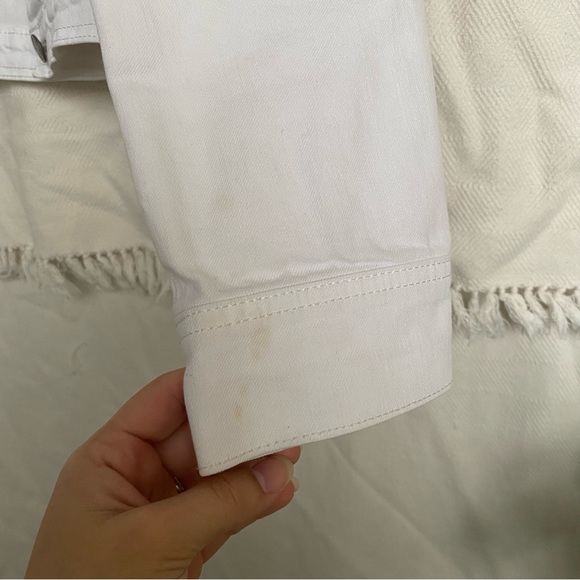 White denim cropped jacket - Picture 6 of 8